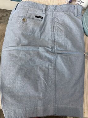 Chaps Light Blue Flat Front Men's Shorts 36
